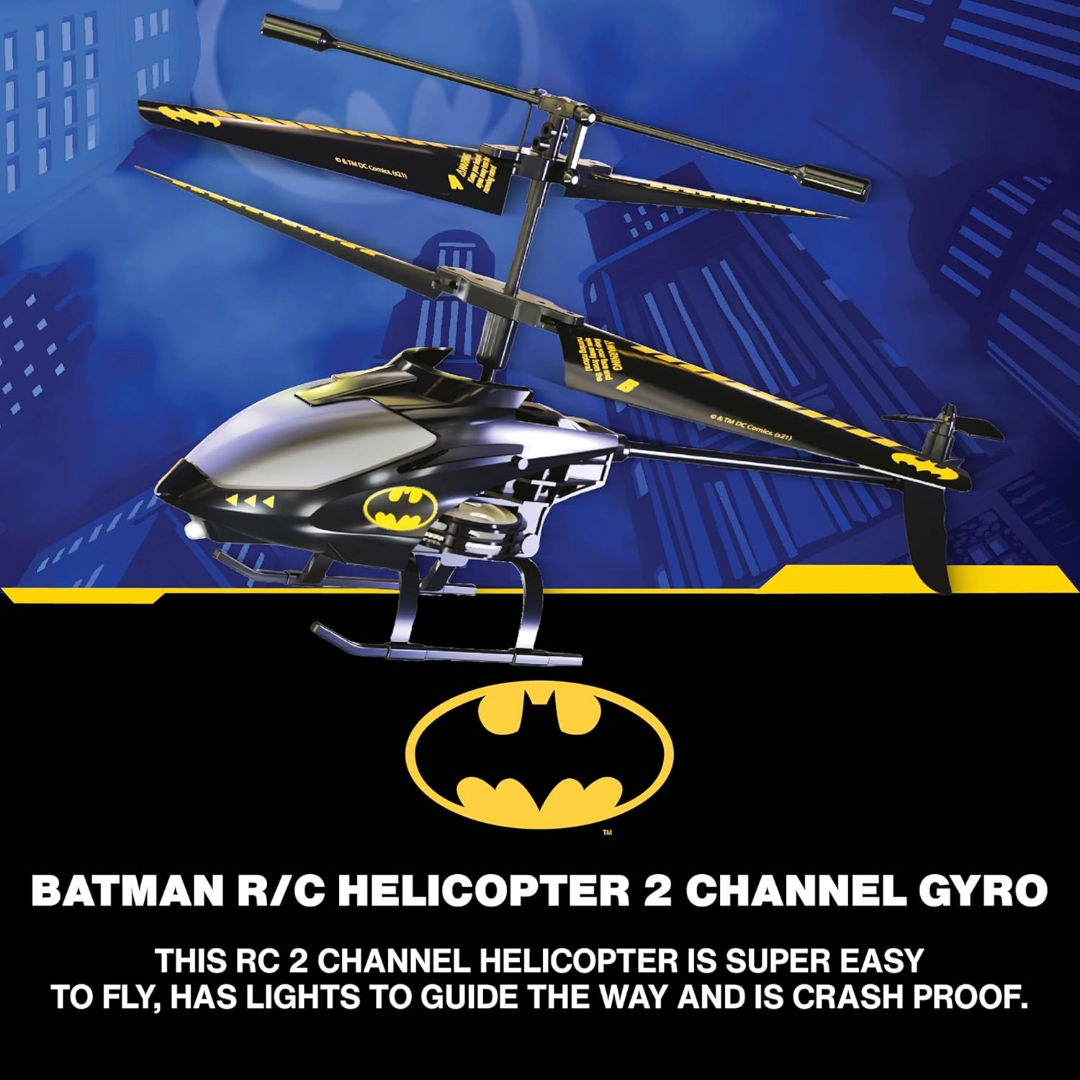 Bladez Toyz DC Batman Batman 2 Channel Gyro RC Helicopter Black, 8+ years