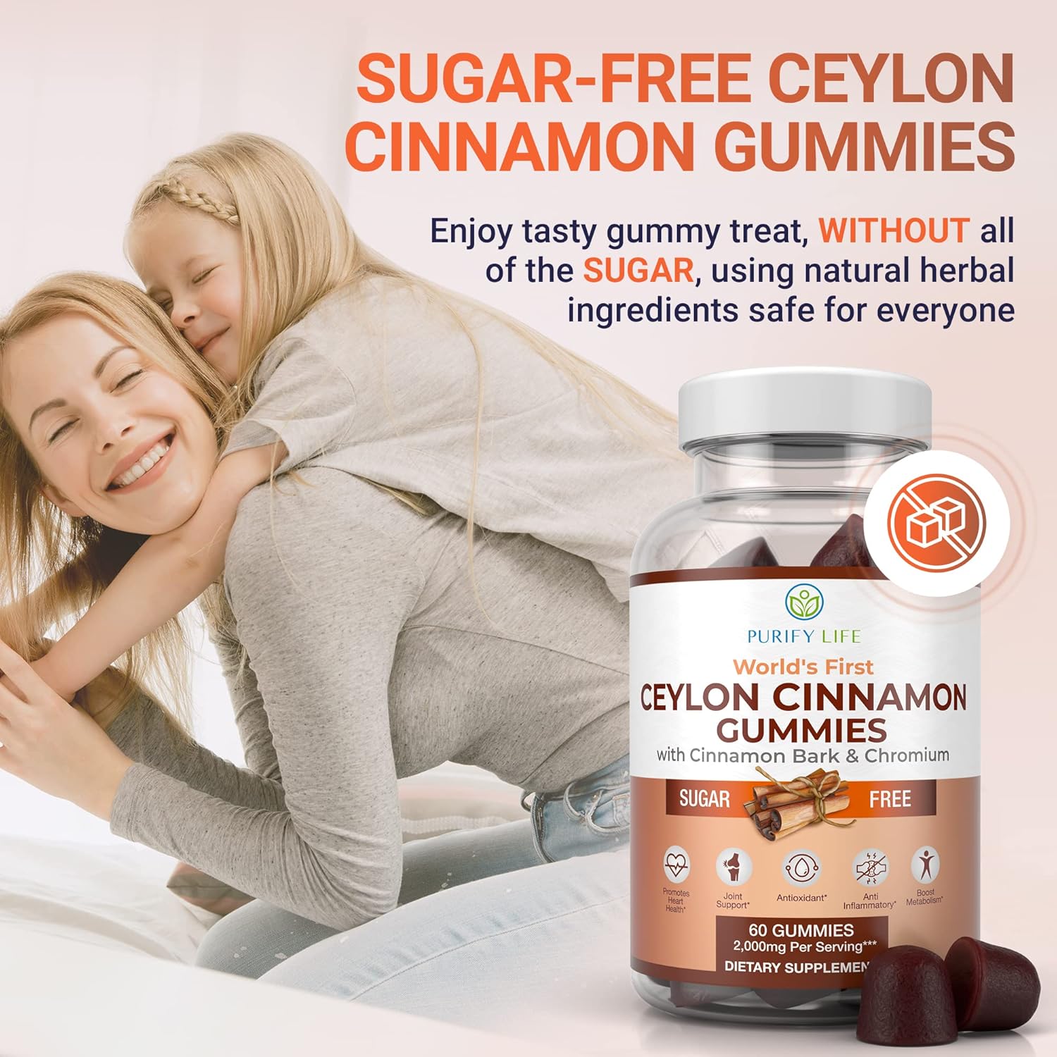 Purify Life Sugar-Free world's first Ceylon Cinnamon Gummies 60
