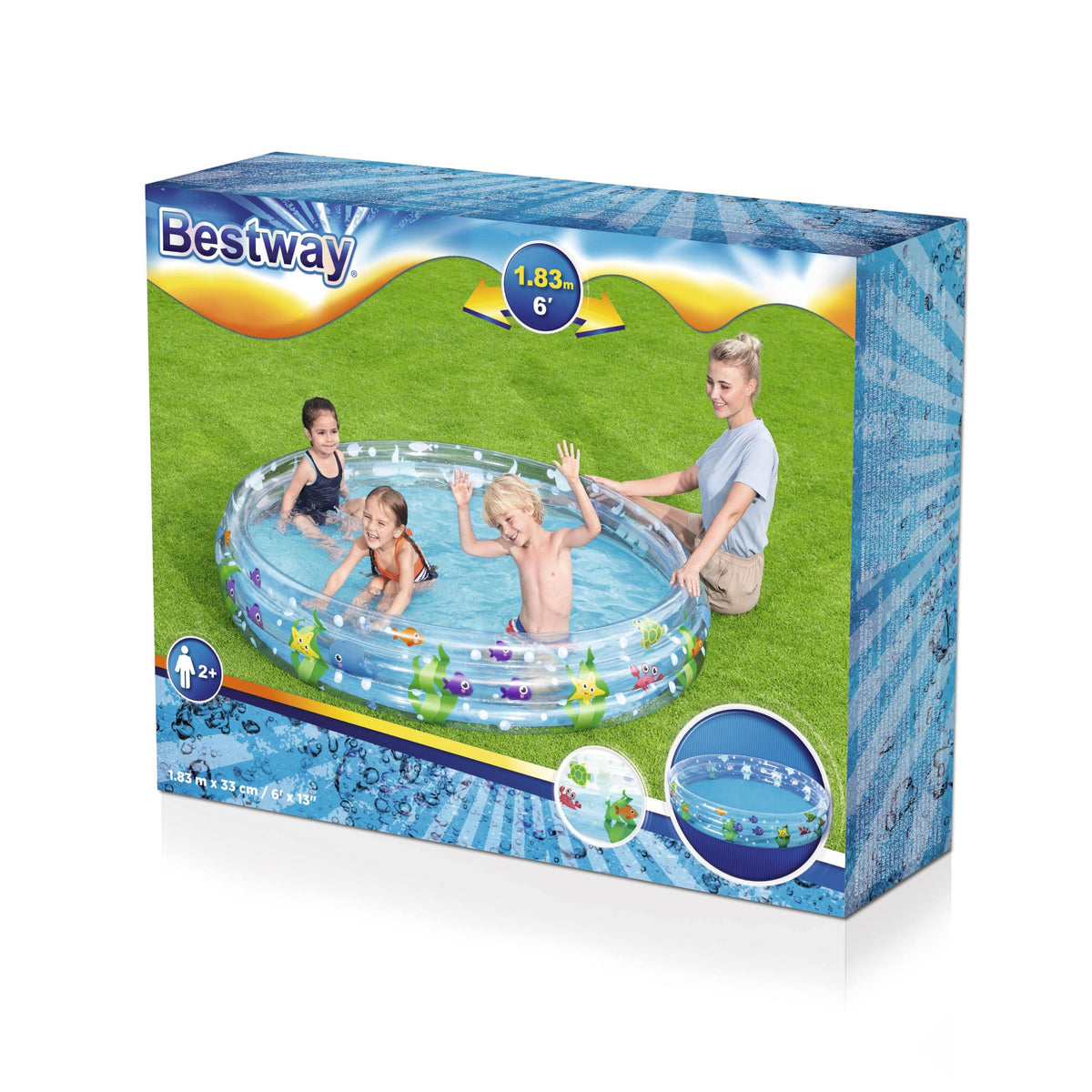 BWAY POOL DEEP DIVE 3-RING 183X33