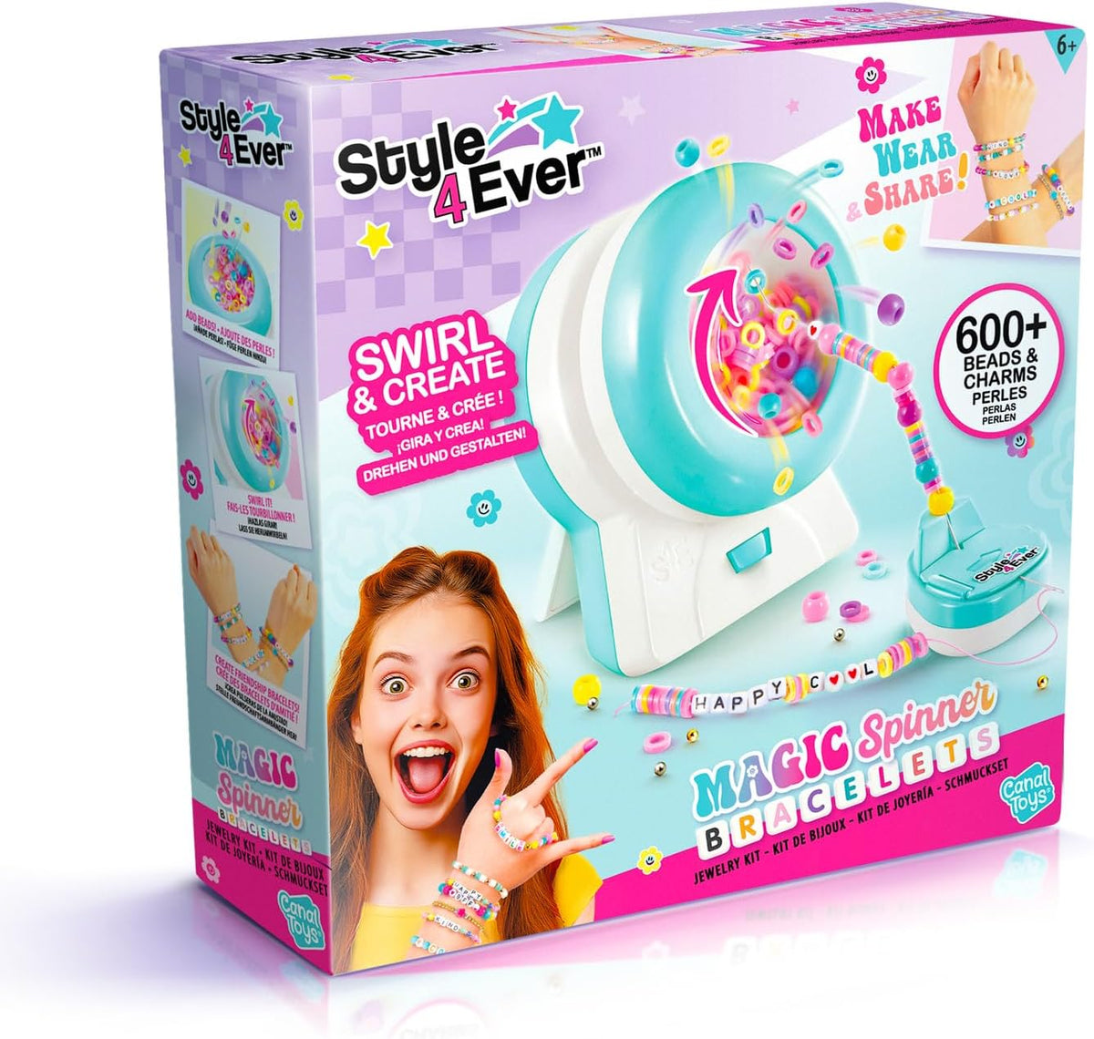 Canal Toys Style 4 Ever Magic Spinner Bracelet Jewelry Kit, (600+ Pieces)