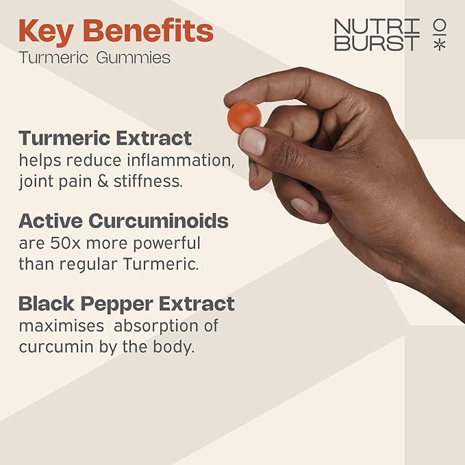 Nutriburst Turmeric 3000mg Ginger 60 Gummies