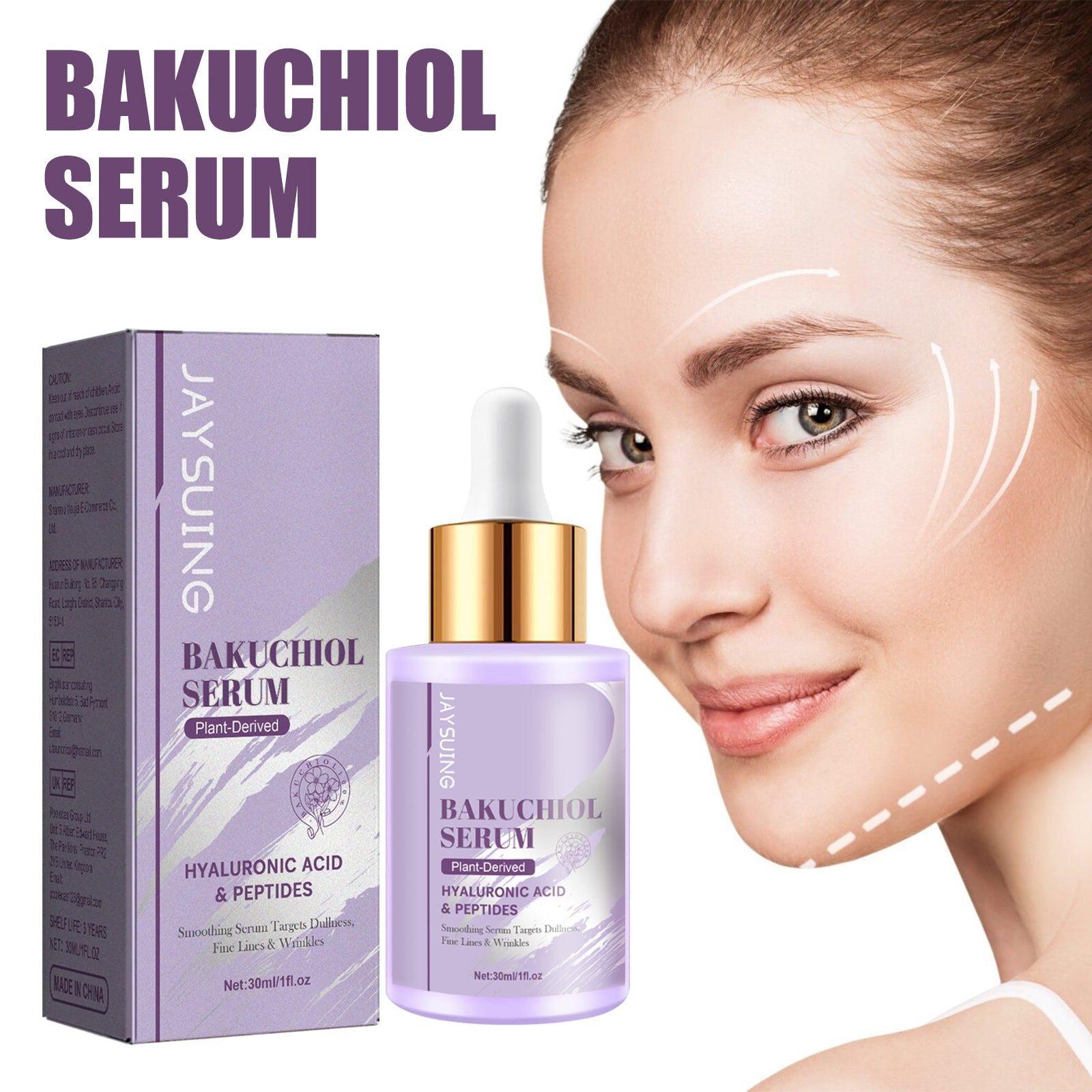 Bakuchiol Serum for Moisturizing and Hydrating, Brightening, Anti-Aging, Skin Firming ,30ml