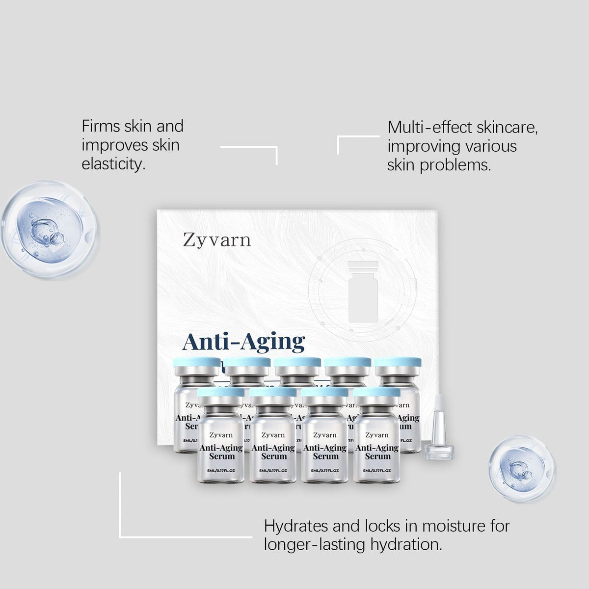 5mlx9 Facial Serum Set with Hydrating and Travel Size