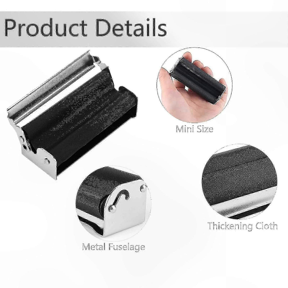 Manual Metal Cigarette Tobacco Rolling Tool for Handcrafted Cigarettes