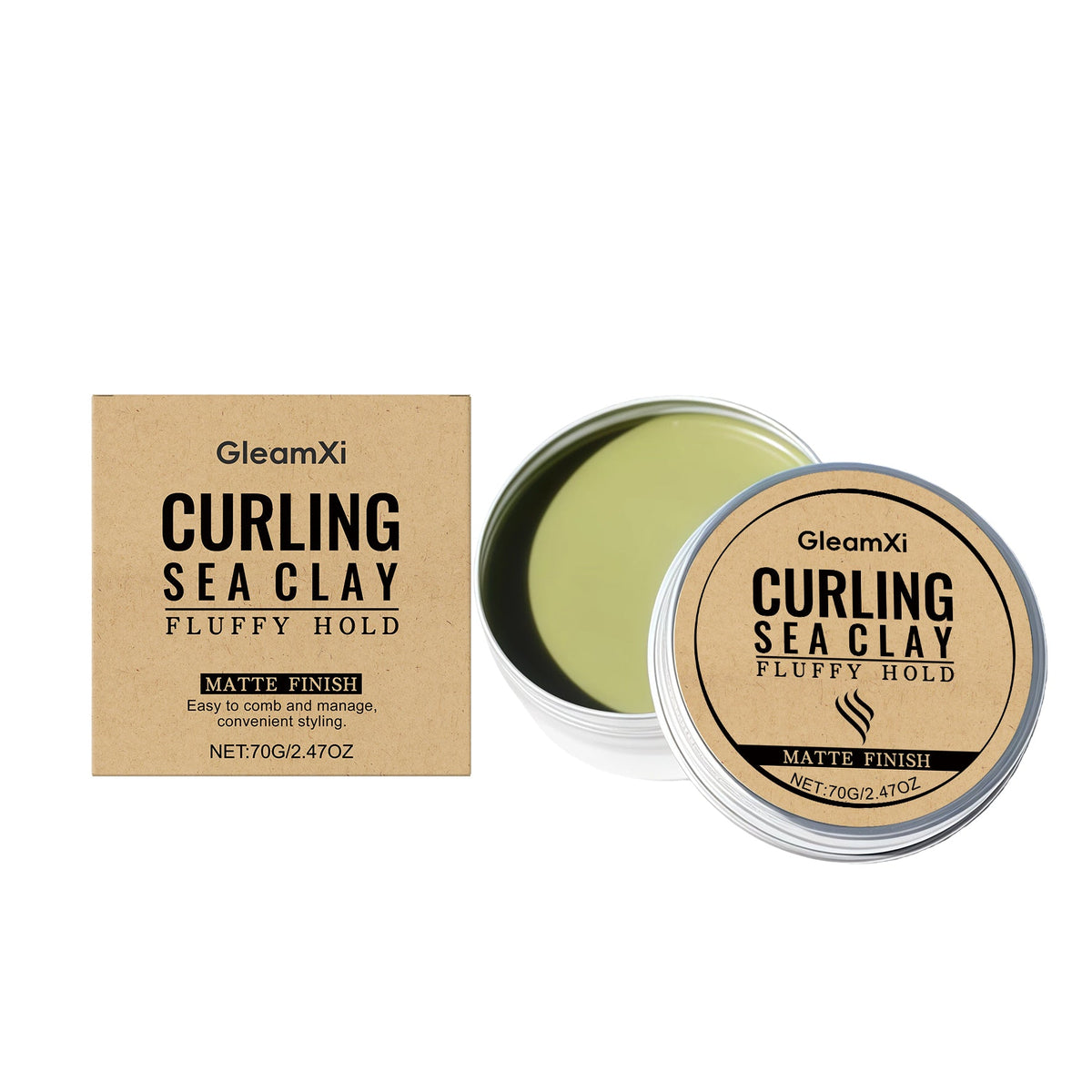 Curling Hair Styling Mud, Natural Fluffy Curly Hair, Daily Hair Care ,70g