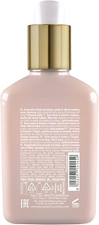 Alfaparf Milano Keratin Therapy Lisse Design Keratin Serum - Maintains and Enhances Salon Keratin Hair Treatments - Adds Shine, Protects, Smooths, Tames, and Defines - 4.23 Fl. Oz.