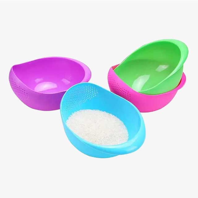 Rice Washing Filter Strainer Basket - Multi-Function Fruit & Vegetable Drainer Bowl for Kitchen Use