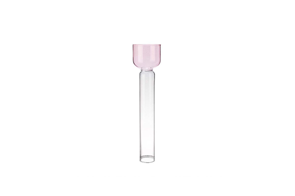 Tulip Stem Pot – Blush Pink & Clear