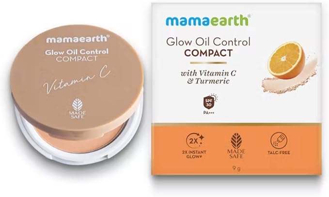 Mamaearth Glow Oil Control Compact 01 Ivory Glow 9g