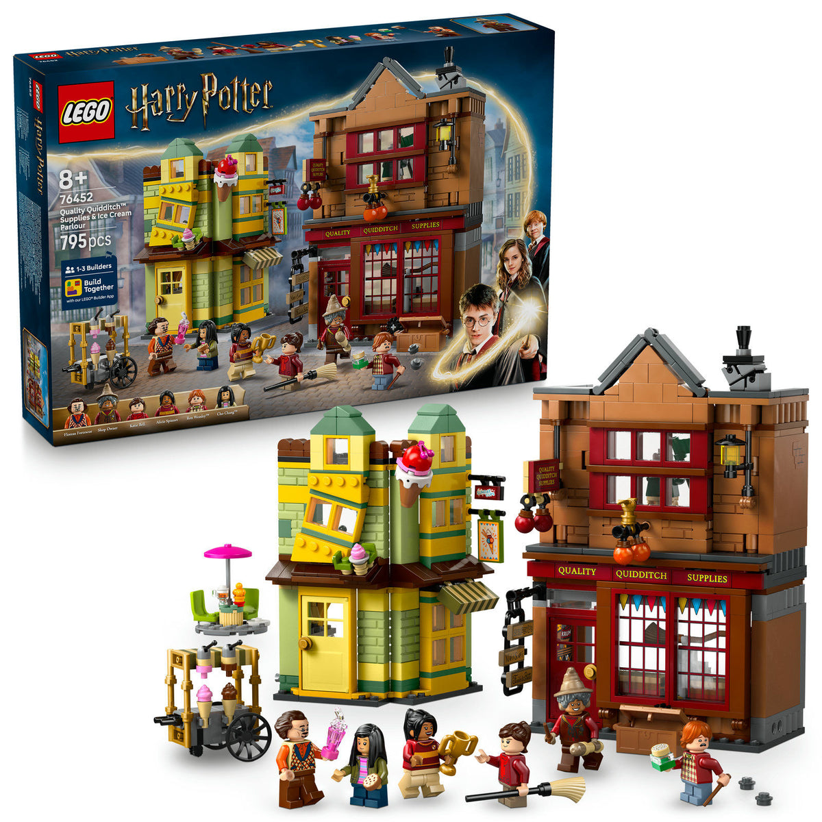 LEGO Harry Potter Quality Quidditch Supplies & Ice Cream Parlour 76452 Building Set 795 Pieces, For Age 8+ Years