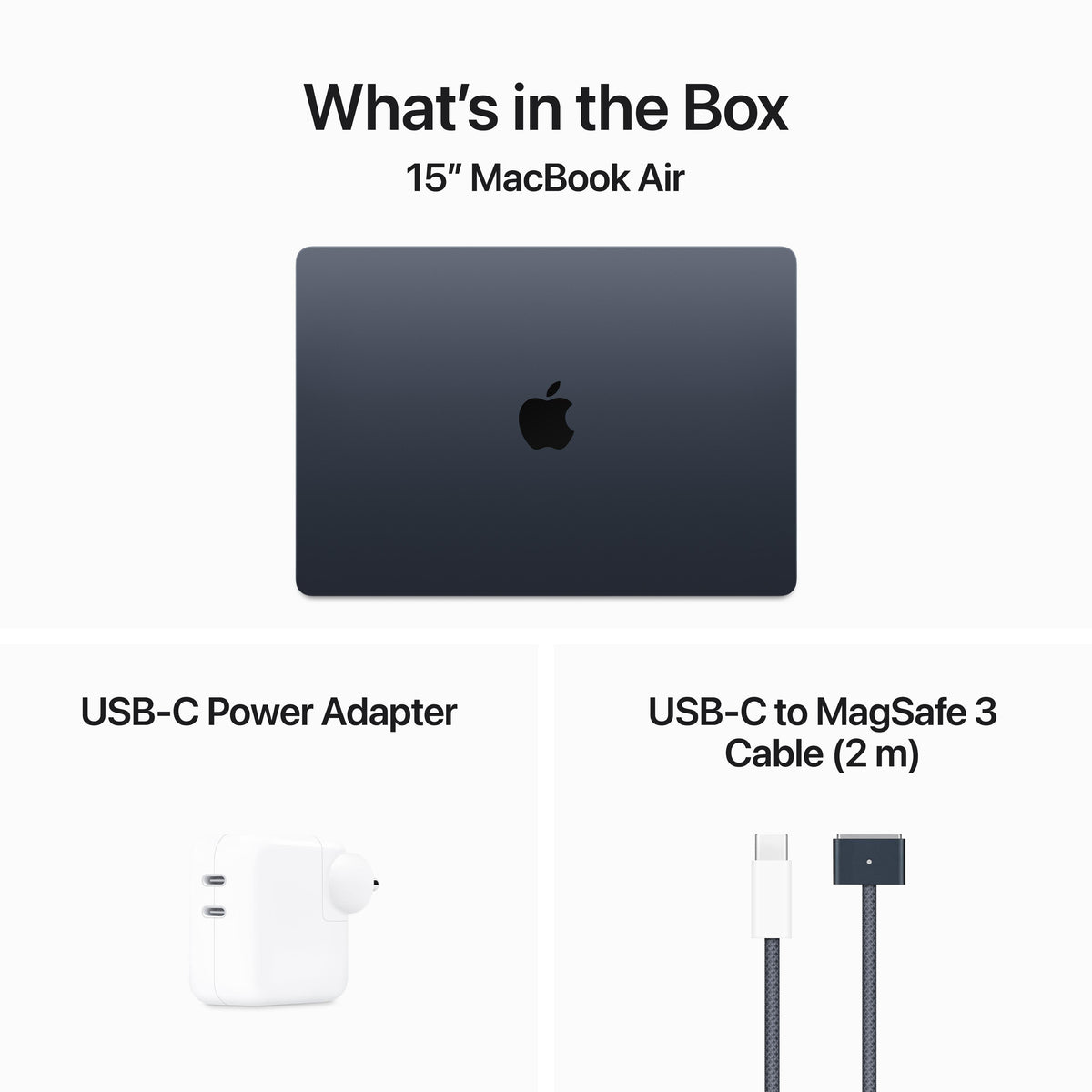 Apple MacBook Air 15-inch M3 (2024), 16GB RAM, 512GB SSD, Liquid Retina Display, macOS, Midnight