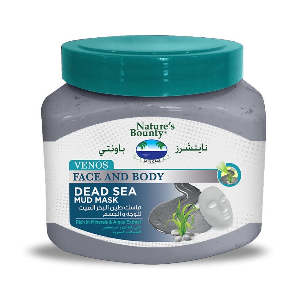 Nature's Bounty Venos Face & Body, Dead Sea Mud Mask, 300ml