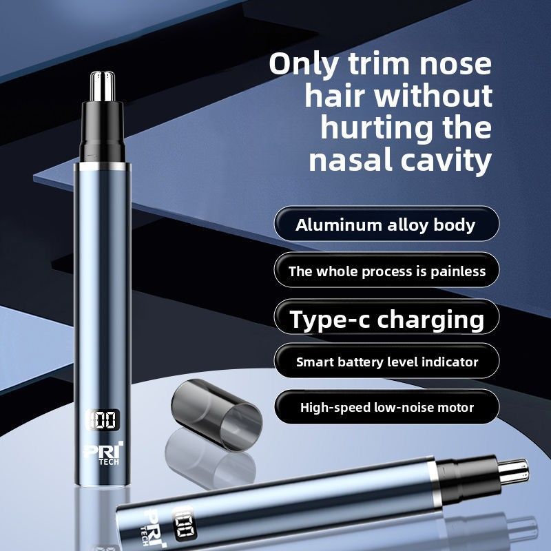 USB Nose Hair Trimmer with LED Display