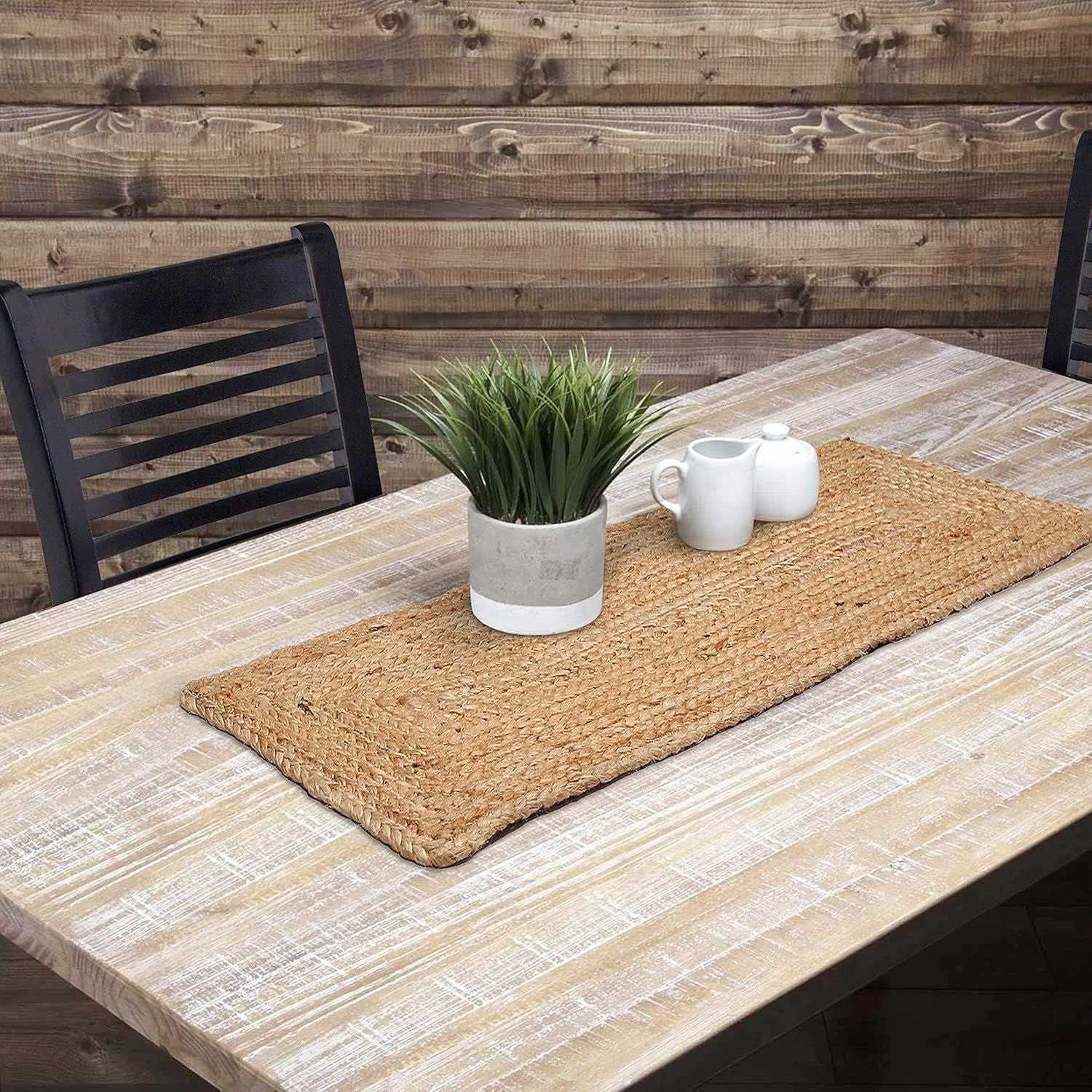 AIESY®- Reversible Jute Braided Eco-Friendly Table Runner