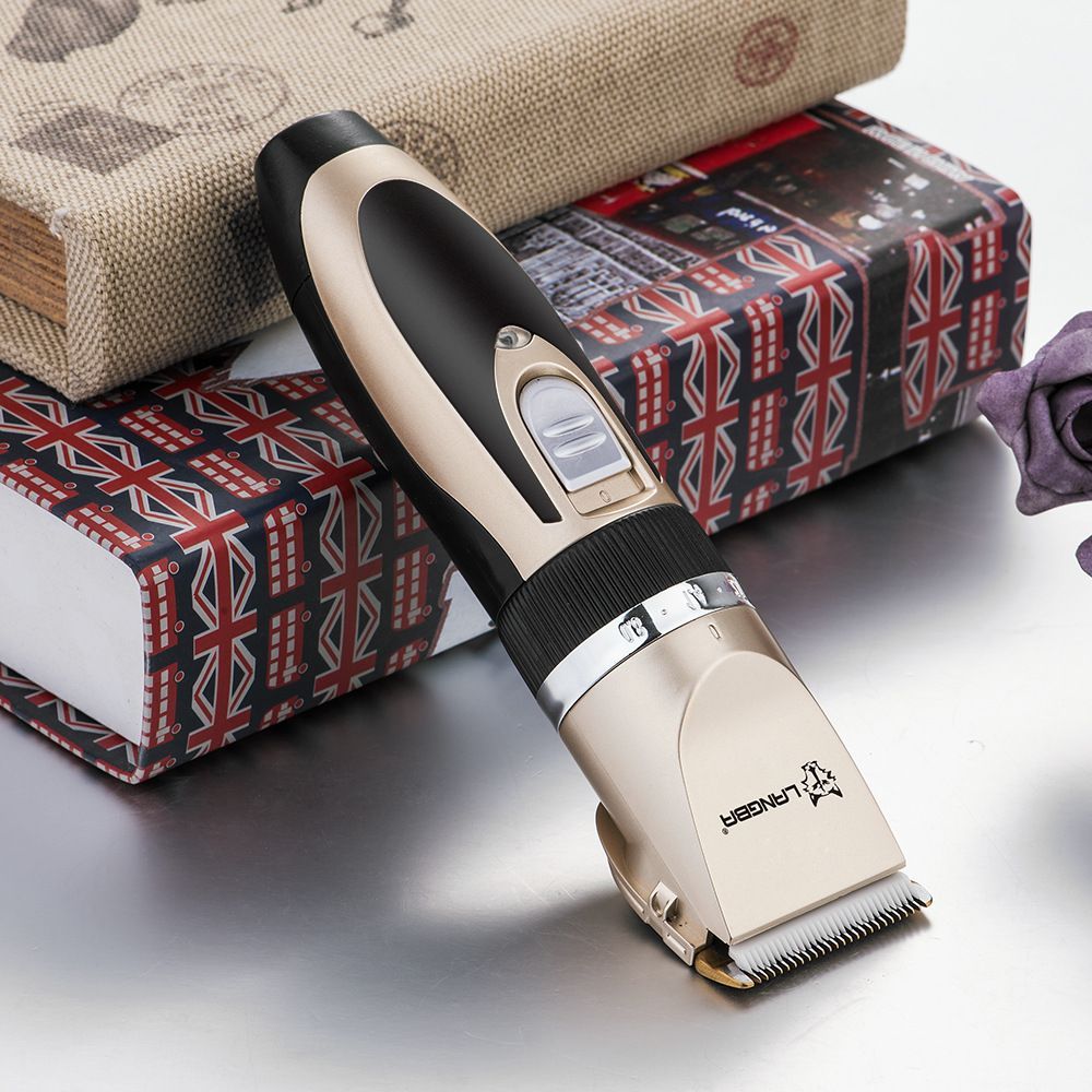 Gold Pet Hair Clipper with Guide Combs