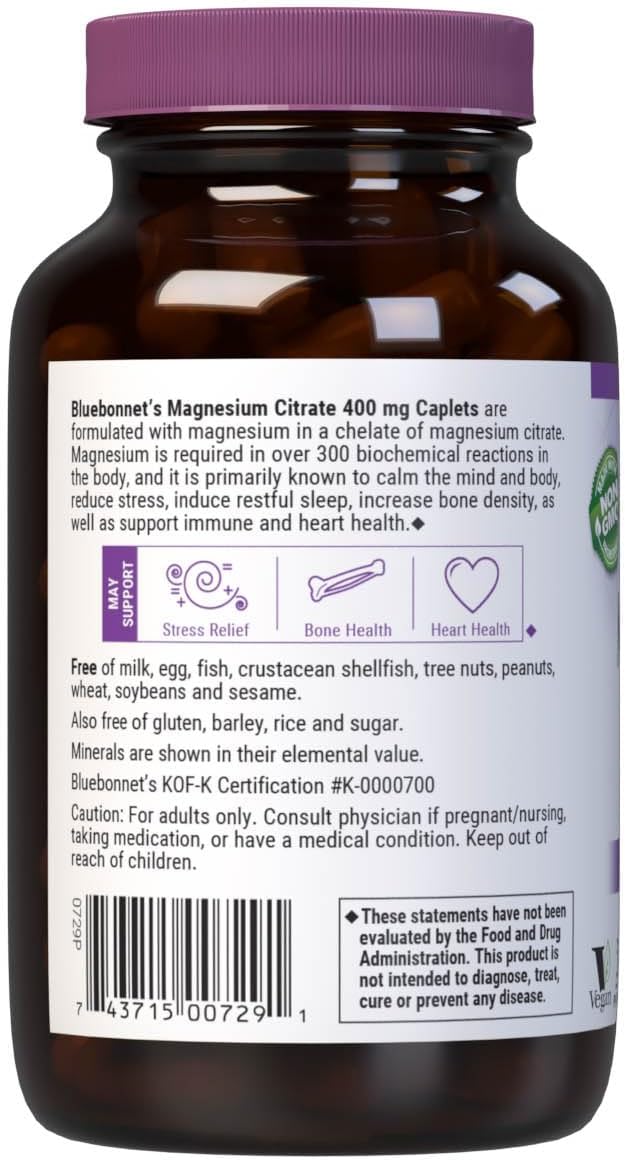 BlueBonnet MAG CITRATE 400MG 60S