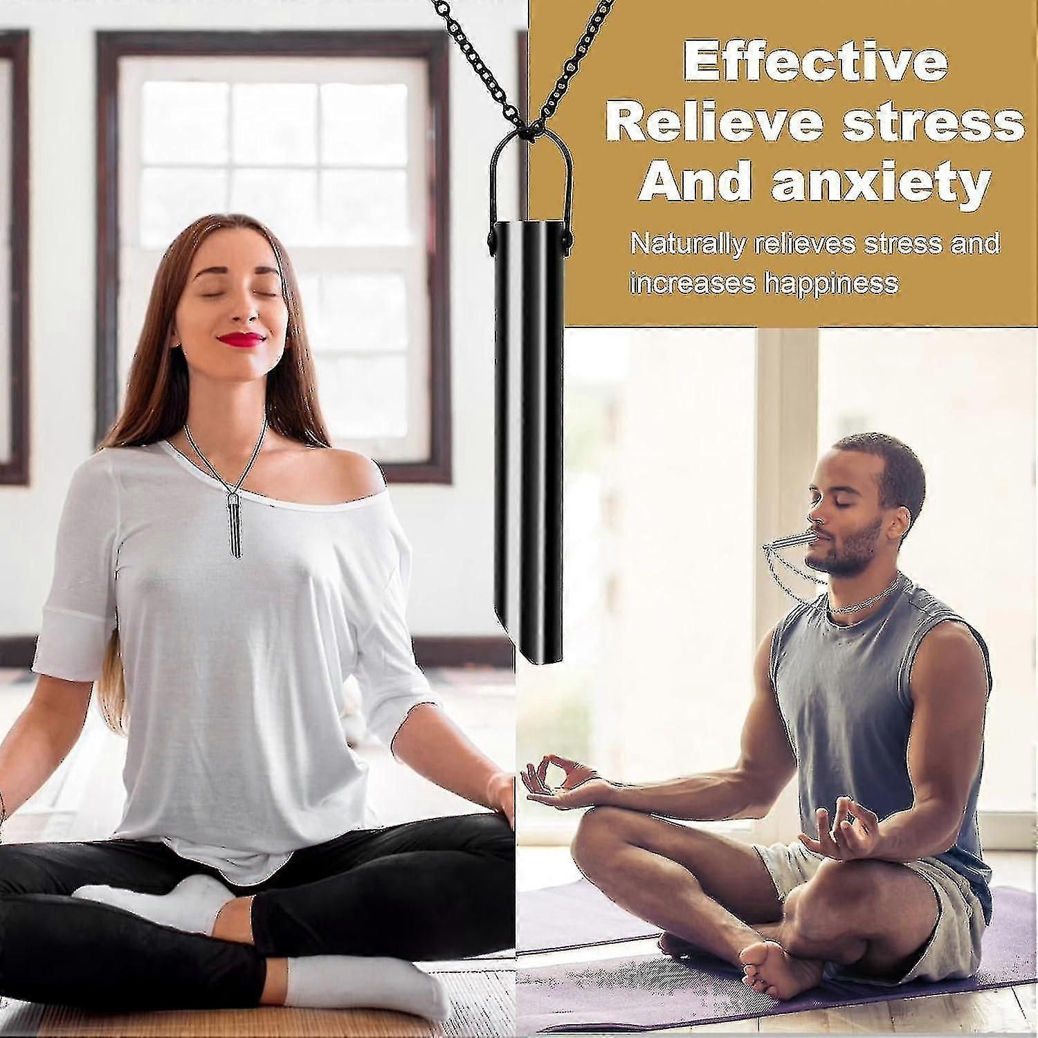 2pcs Stop Smoking Breathing Necklace, Anxiety Relief Necklacevape Necklace, Breathing Necklace Stop Smoking Aid, Breathing Exercises zxin