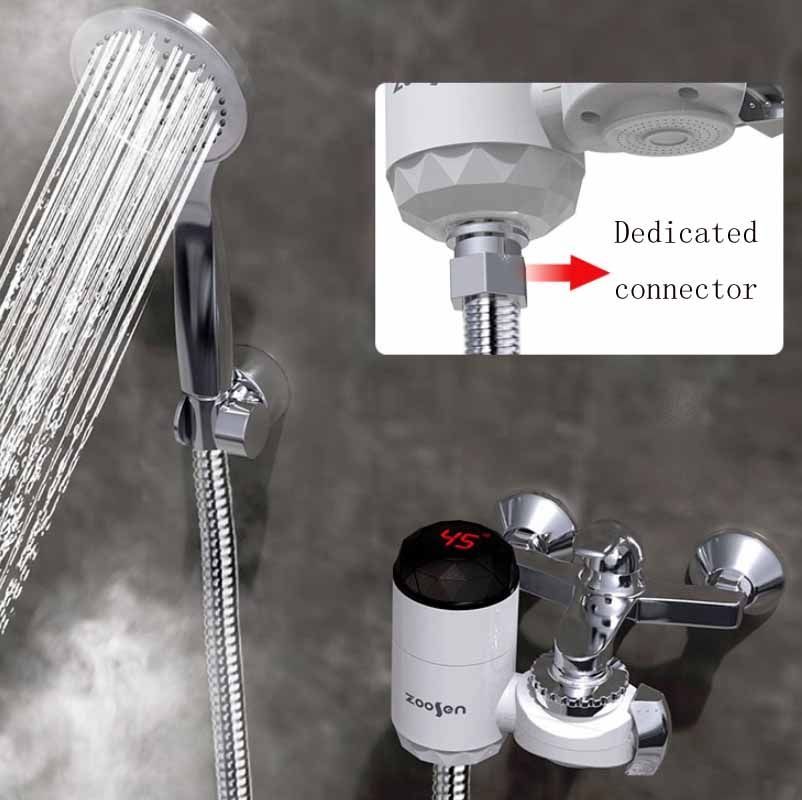 Instant Hot Water Faucet, Style:With shower Head Connector With shower Head Connector