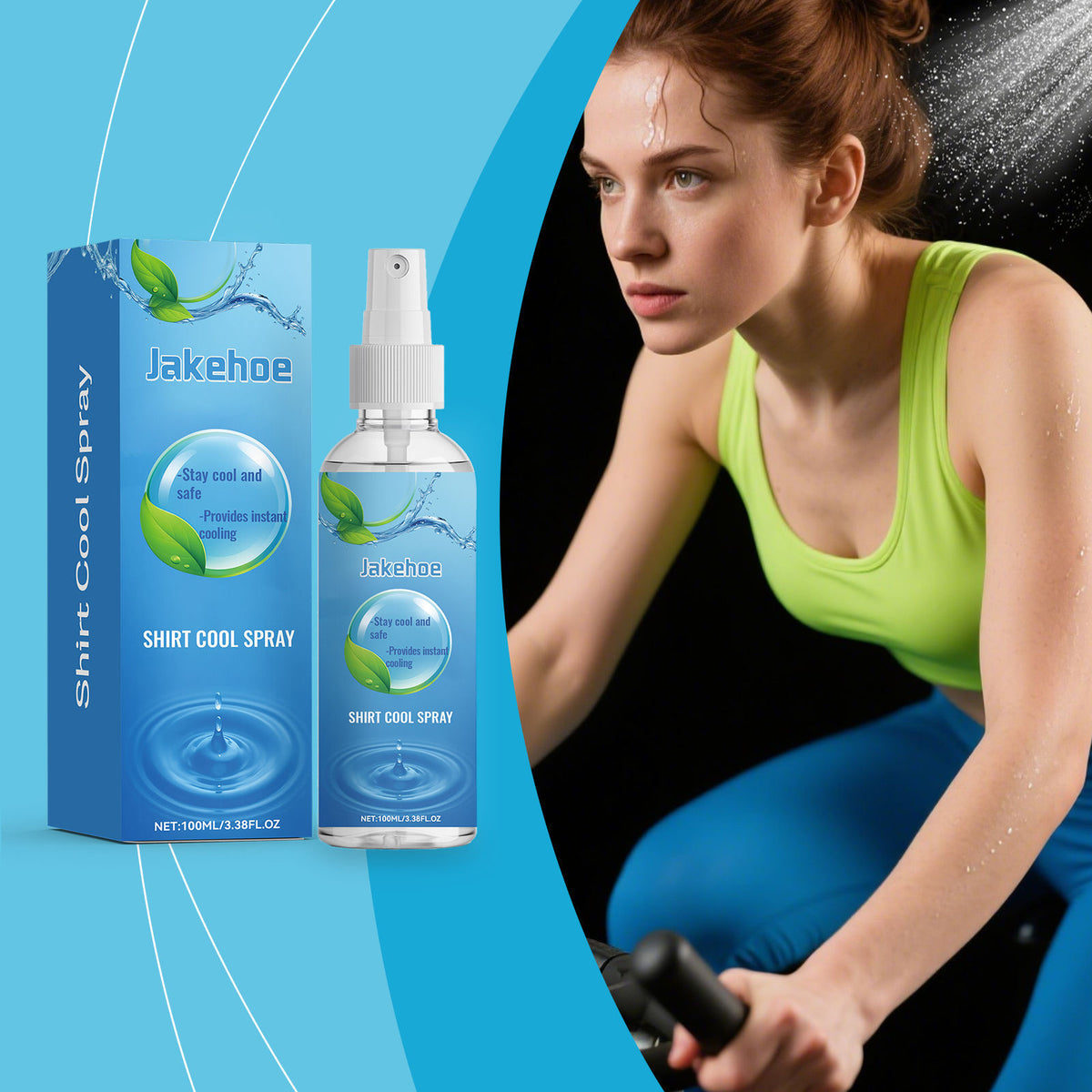 Cooling Spray for Summer, Portable, Refreshing, Outdoor Running, Military Training ,100ml