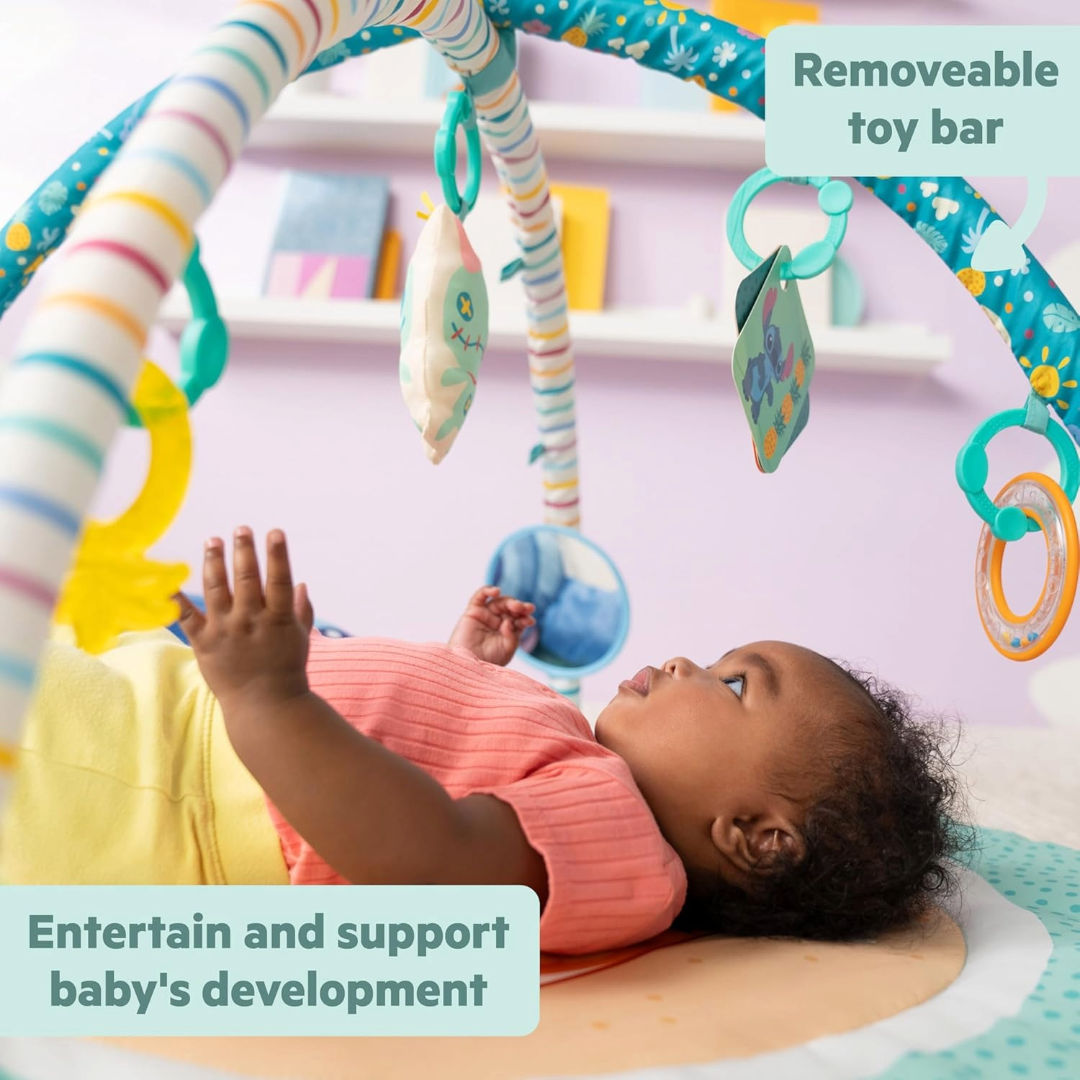 Bright Starts Disney Lilo & Stitch Baby Stitch Party in Paradise Activity Gym Set (111.8 x 81 x 45.5cm), 0M+