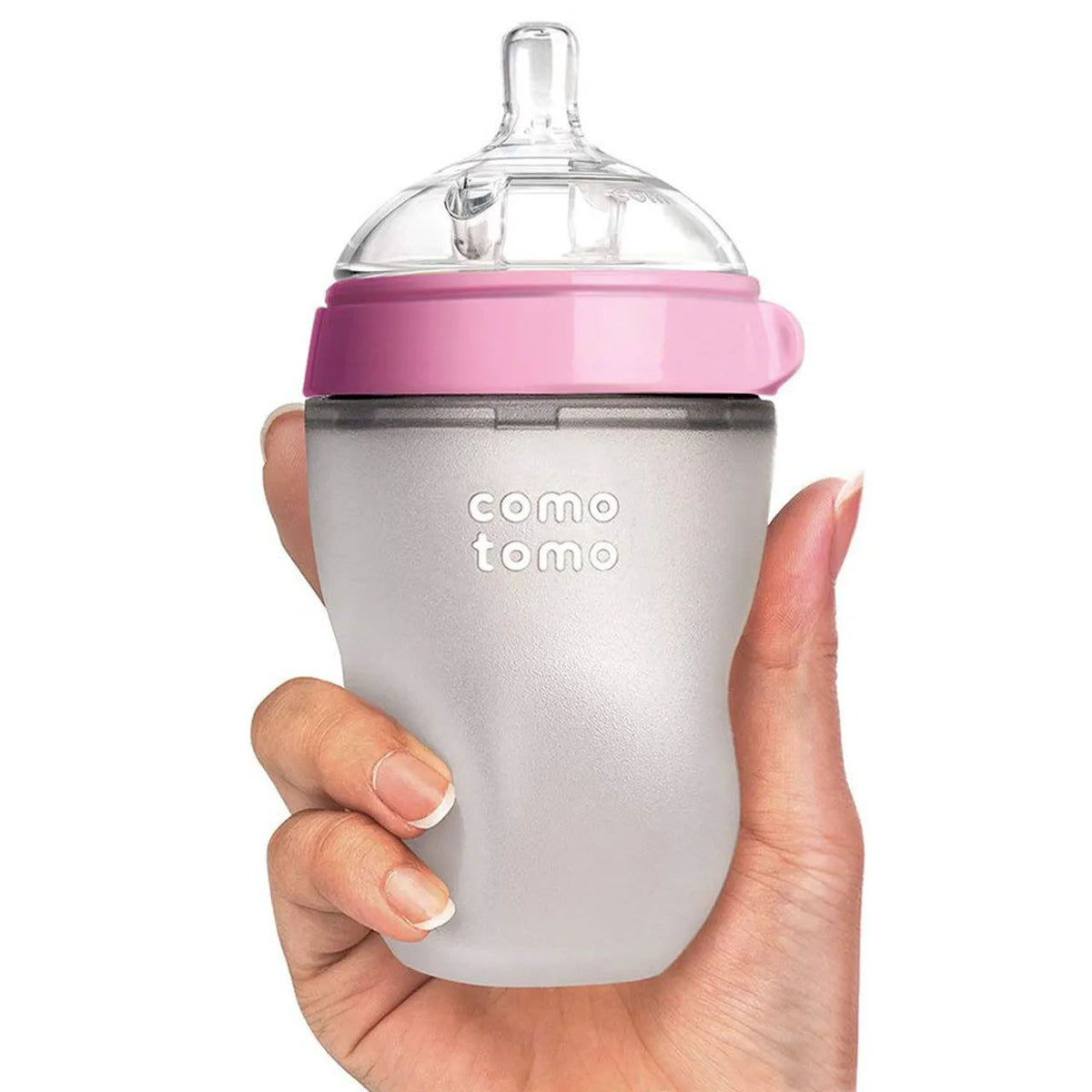 Comotomo - Natural Feel Baby Bottle Single Pack - Pink -250ml