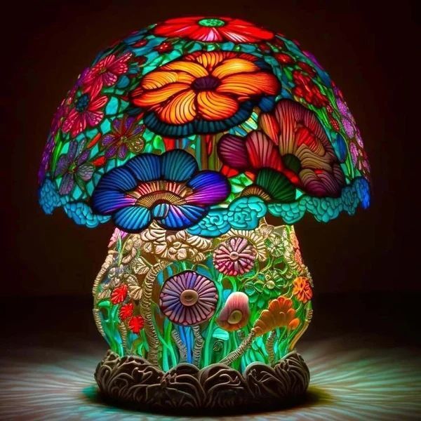 Colorful Mushroom LED Table Lamp USB Night Light