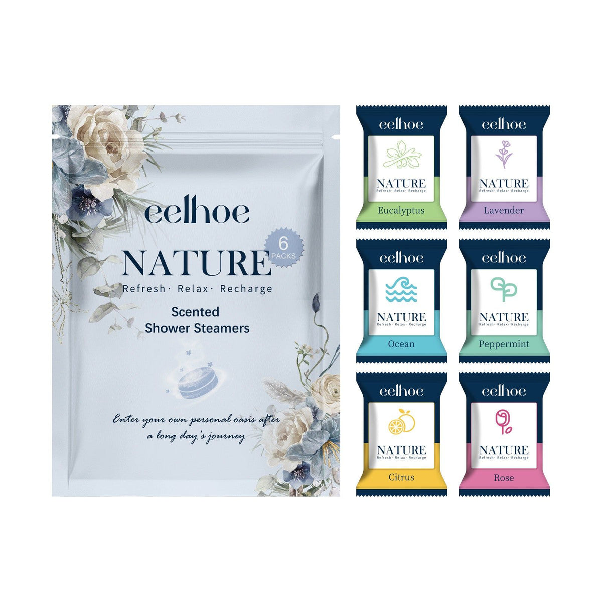 Body Cleansing Shower Tablets, Deep Moisturizing, Refreshing Fragrance, Spa-Quality Skin Care ,6packs