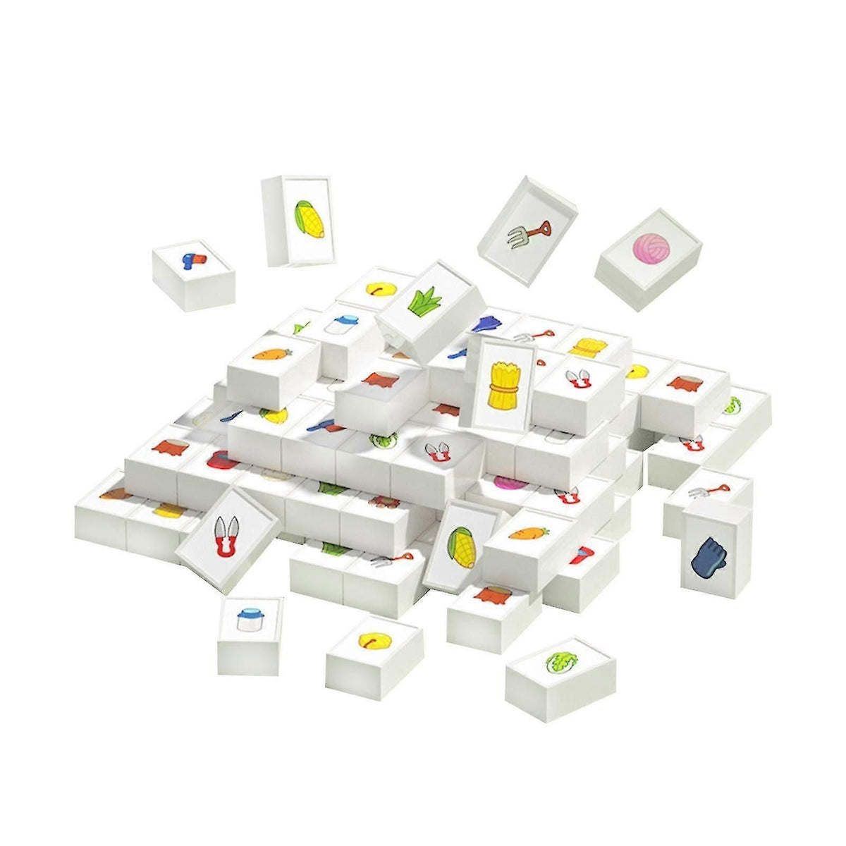 Mini Mahjong Set Fine Motor Skill Toddler Memory Game For Children Toddlers 52 Pieces