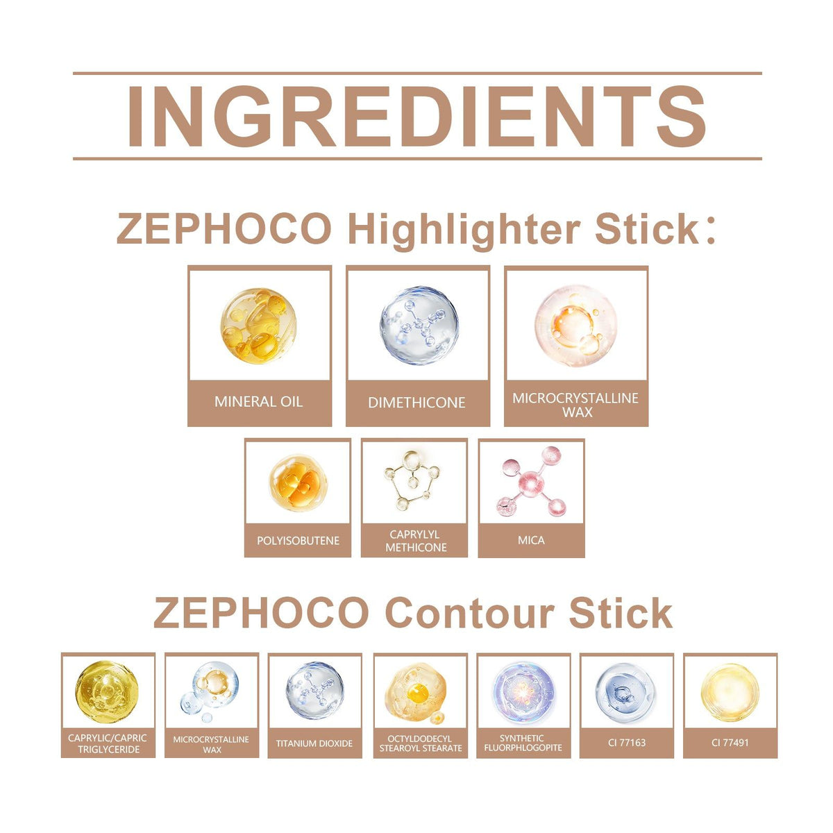 2-in-1 Face Makeup Contouring Stick, Long-Lasting Natural 3D Sculpting ,7g