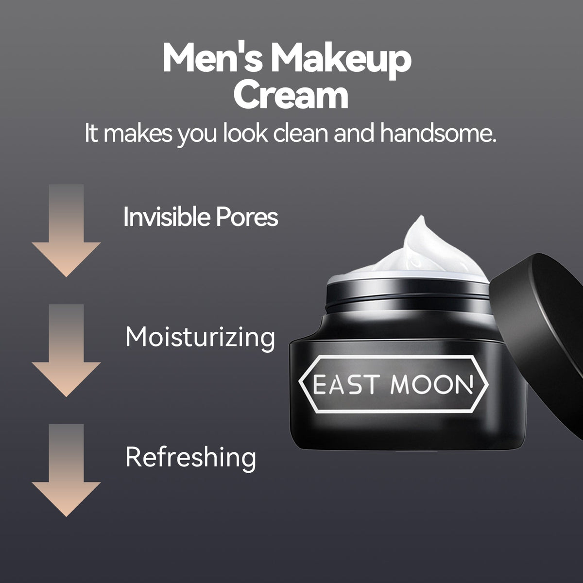 Men's Brightening Face Cream, Hydrating, Acne Cover, Moisturizer, Natural Glow ,50g