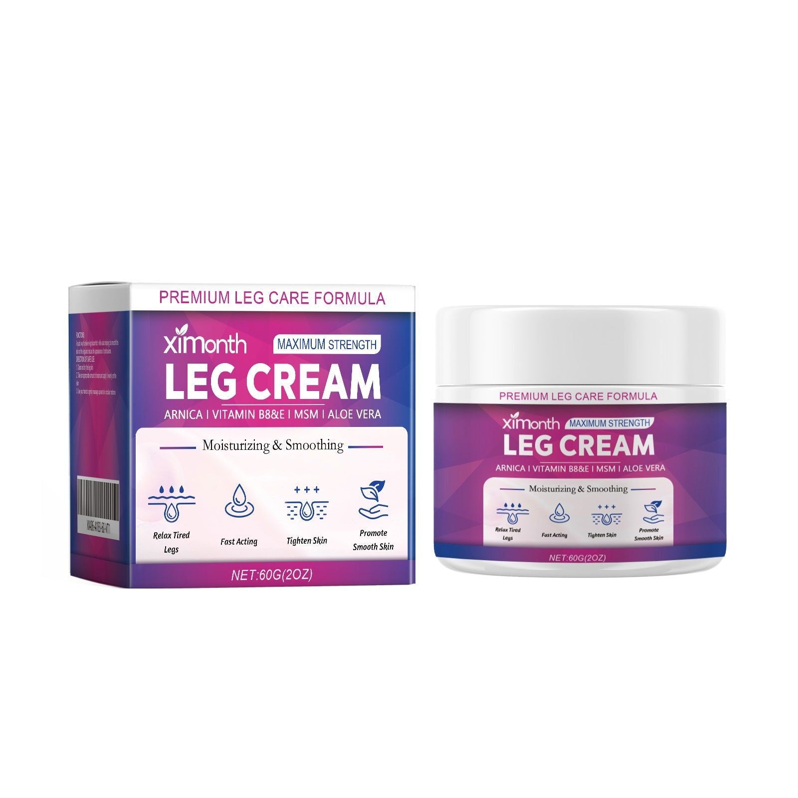 Leg Care Cream, Moisturizing, Firming, Blood Circulation, Skin Repair ,60g