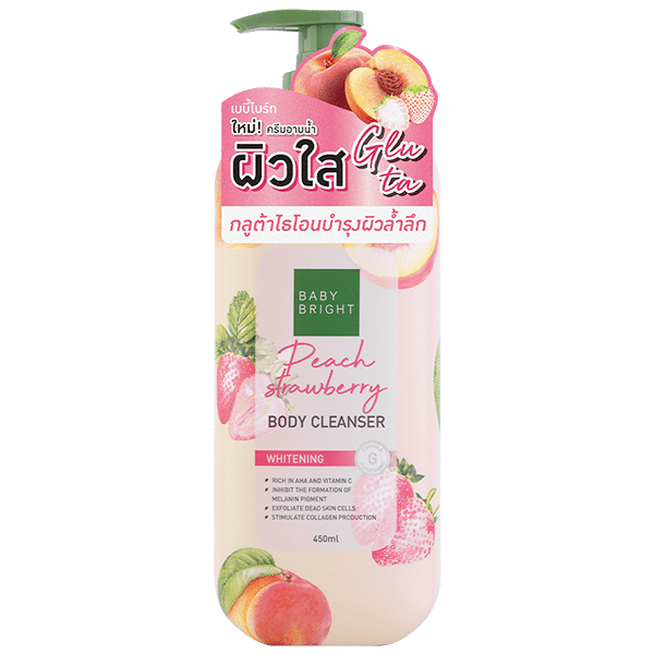 PEACH STRAWBERRY BODY CLEANSER 450ML BABY BRIGHT (B)