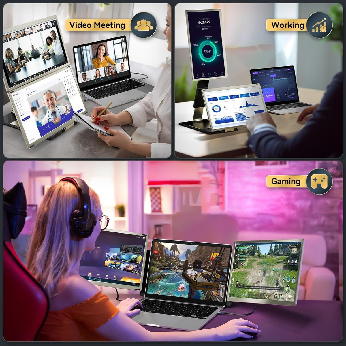 V2COM Laptop Screen Extender 15.6inch - S6