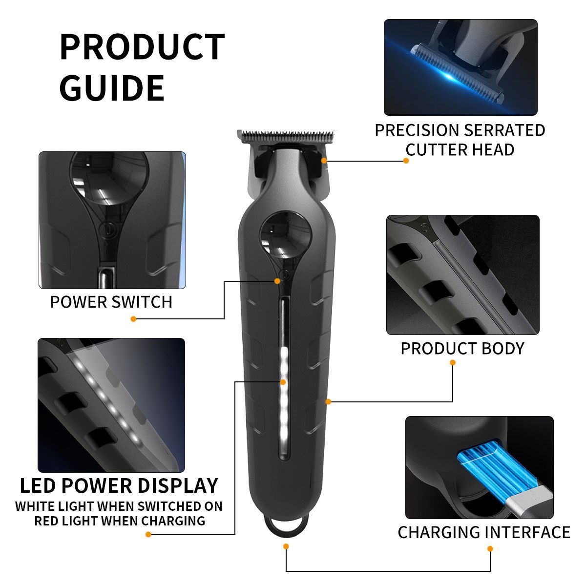 Hair Trimmer Kit with USB Charging