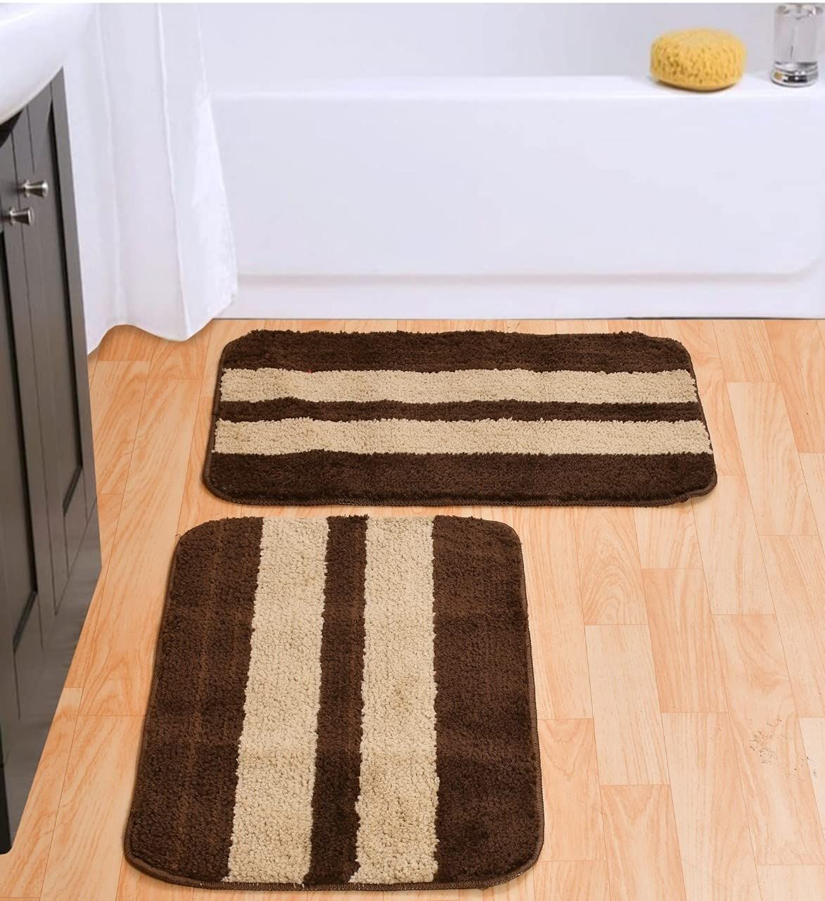 AIESY ® Microfiber Anti Slip Runner Set of 2 Rug
