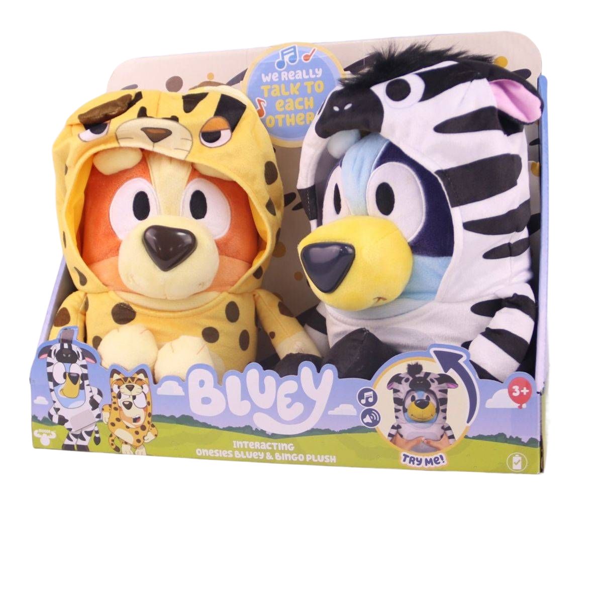 Bluey Series 13 Onesies Bluey and Bingo Interacting Plush Toy Set (Pack of 2), 3+ years