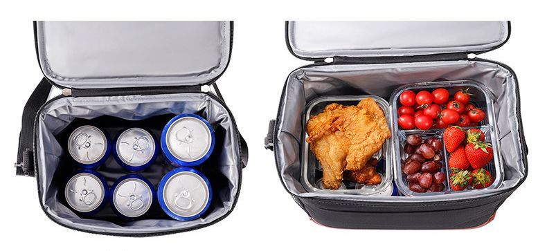 9L Insulated Lunch Bag Large Capacity Thermal Cooler Tote with Shoulder Strap for Picnic and Travel