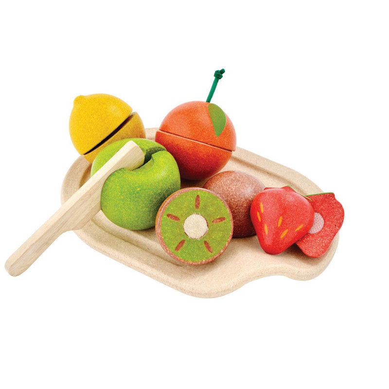 PlanToys Assorted Fruit Set — Wooden Pretend Play Food