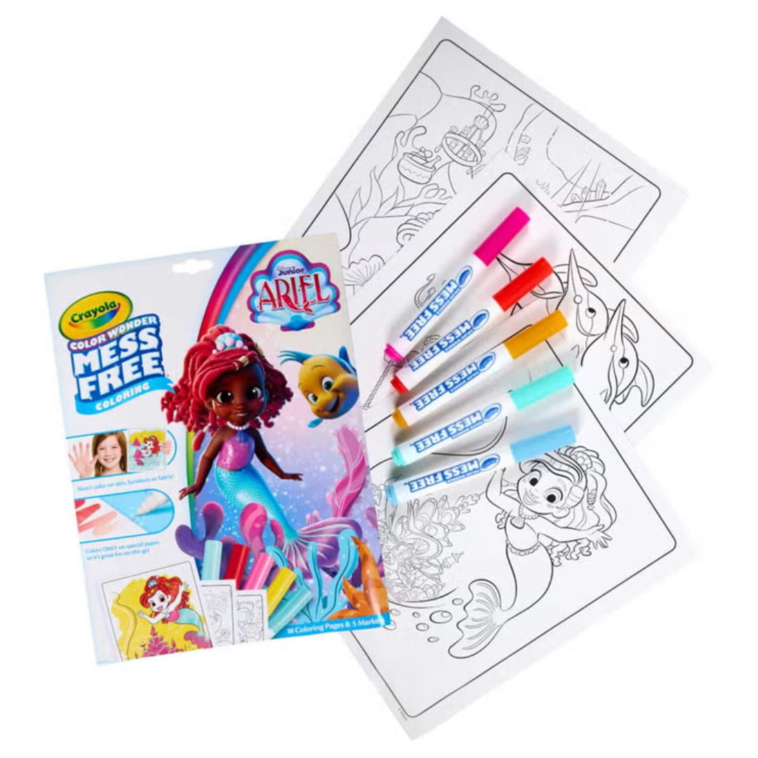 Crayola Disney Junior ARIEL Color Wonder Mess Free Coloring Foldalope Set