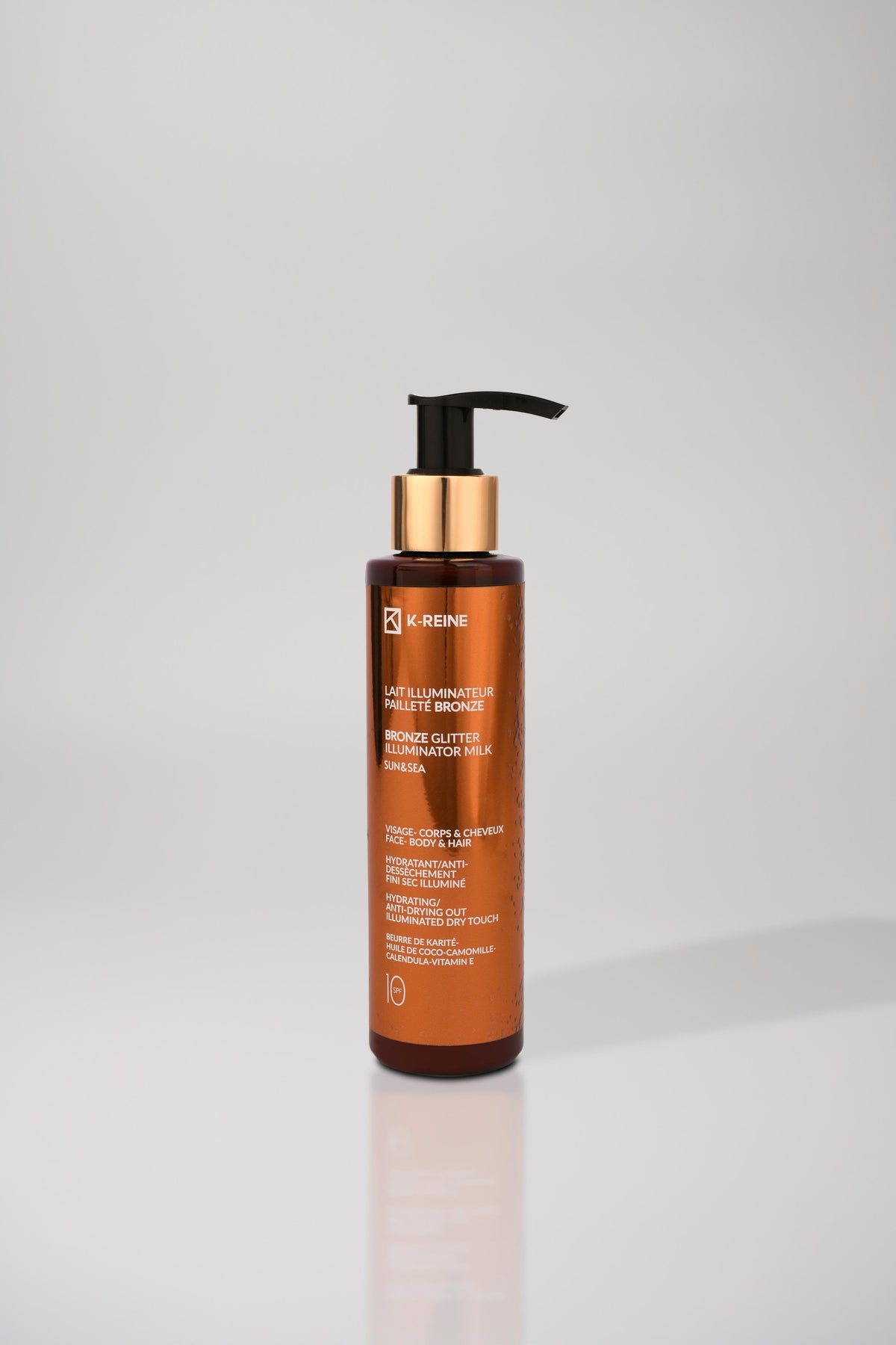 K-Reine Bronze Glitter Illuminator Milk For Face And Body, 150ml