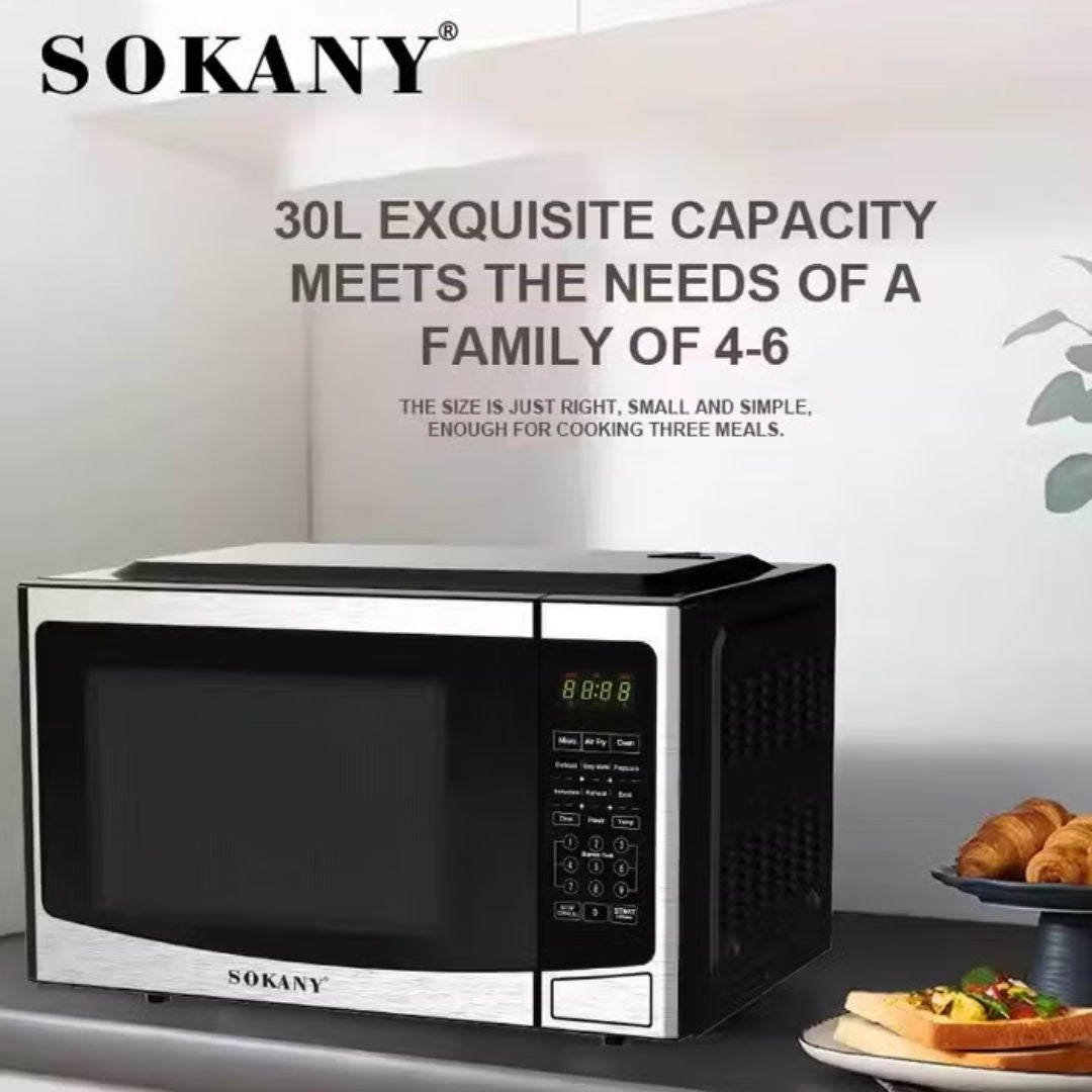 Sokany Microwave Oven Digital Control with Multi-Cooking Functions