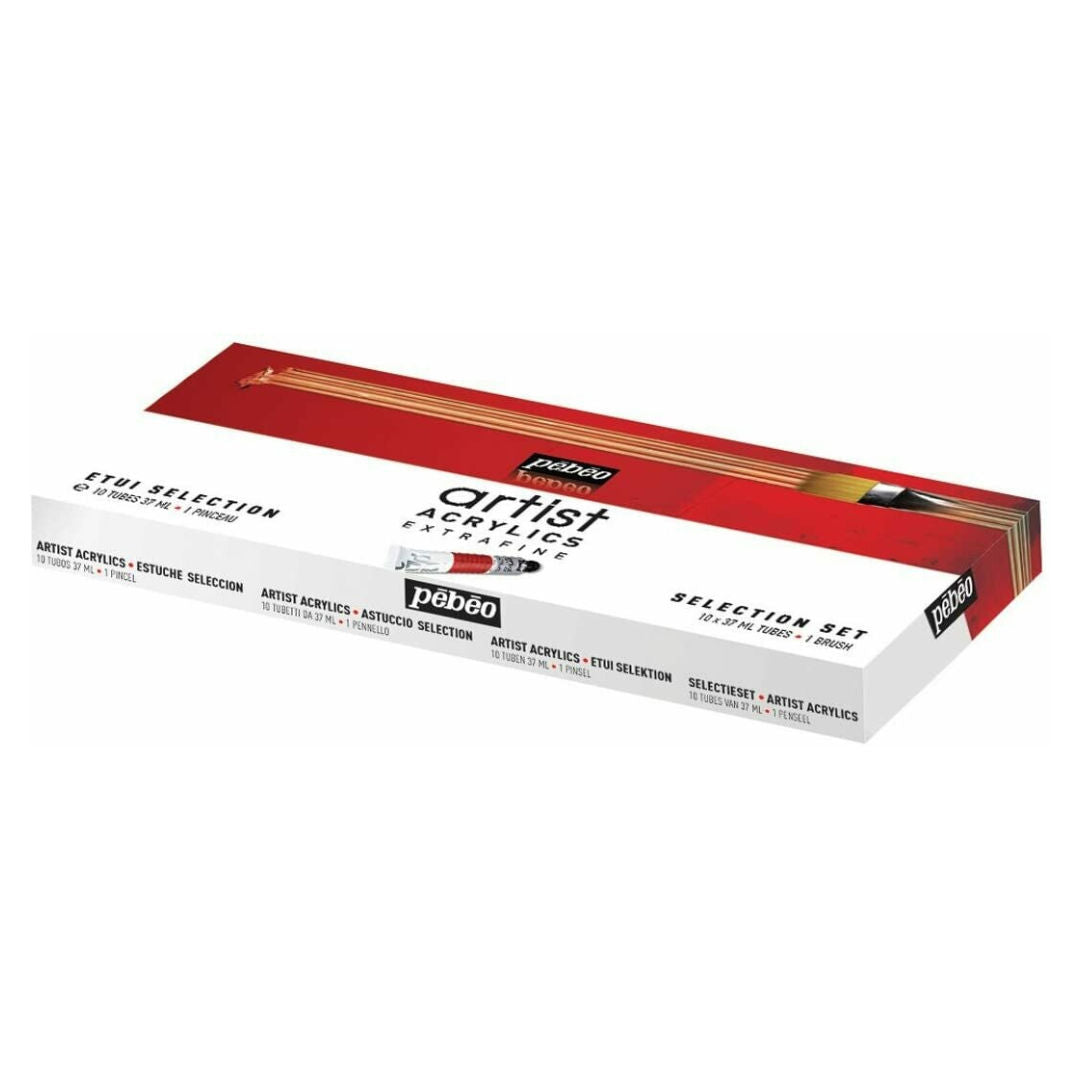 Pebeo Extra Fine Acrylic Color Set, 10×37ml, 823001