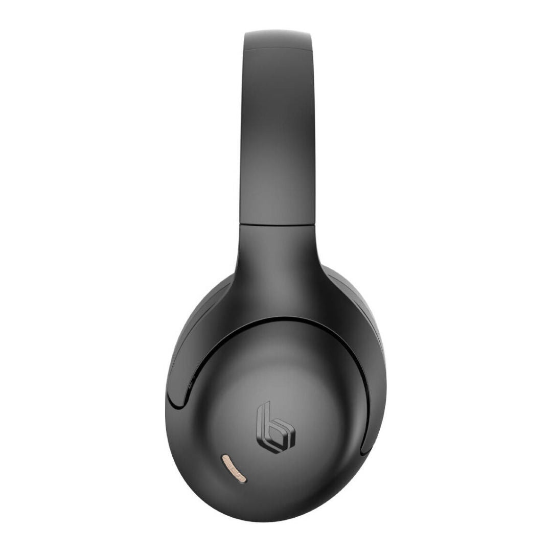 Blupebble C100 Over-Ear Foldable Digital Hybrid ANC Headphones, Wireless Bluetooth, Black