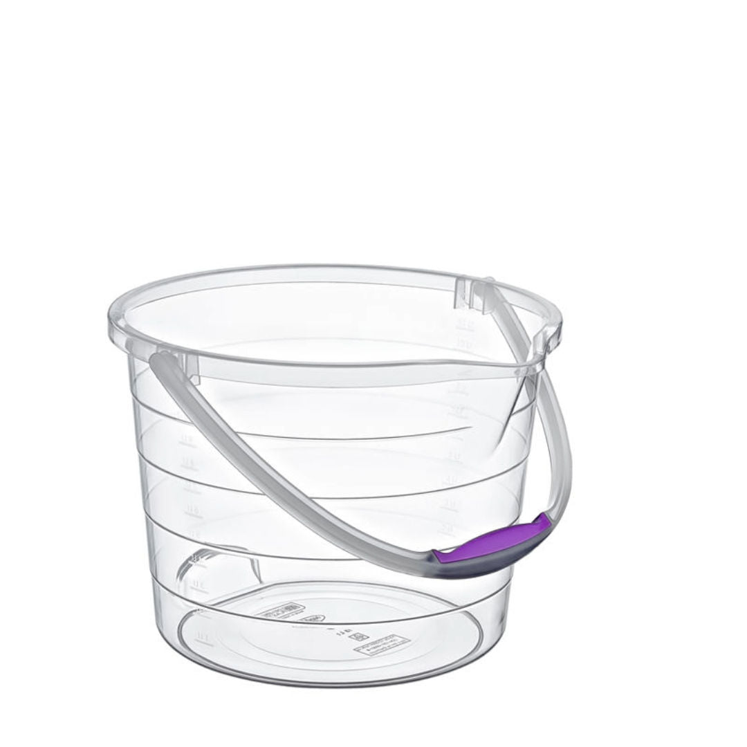 Hobbylife 10 Litre Clear Stepped Cleaning Bucket