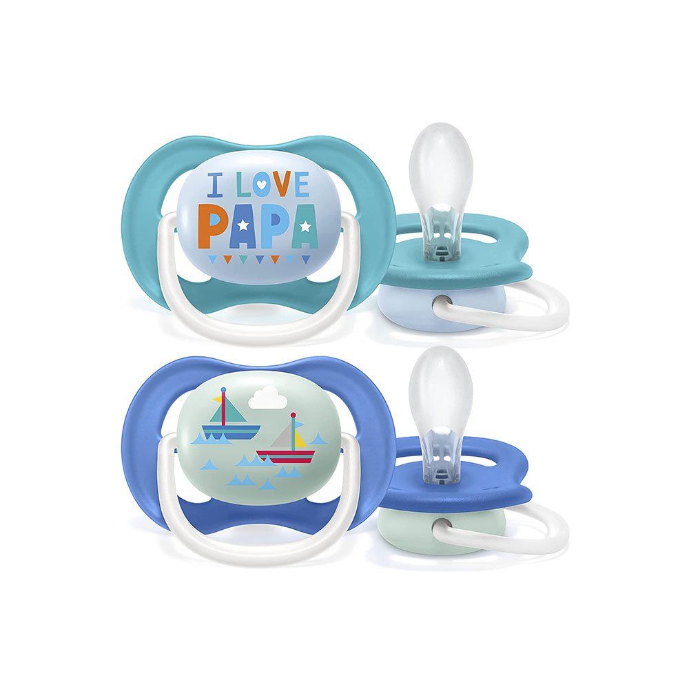 Avent - Ultra Soft Soother 6-18M - Pack of 2 - Blue