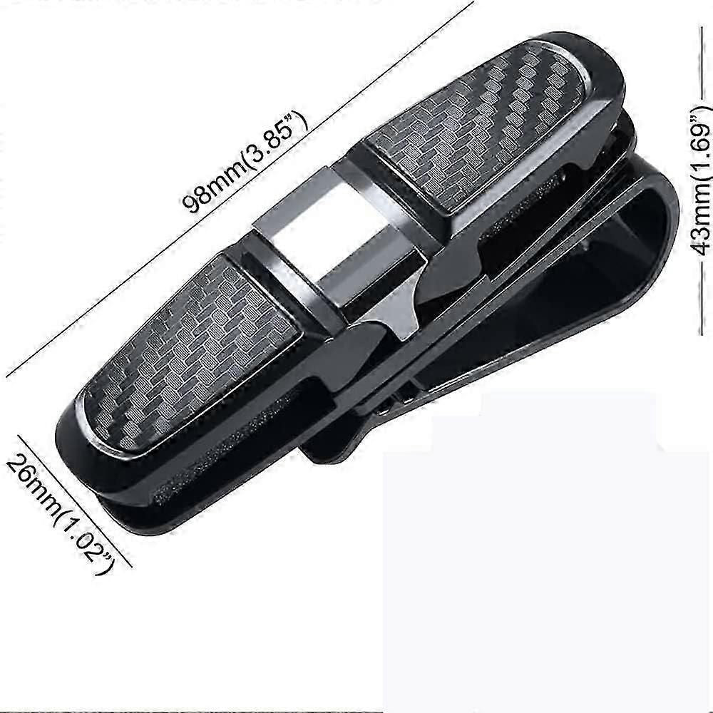 2 Pieces Glasses Holders, Car Glasses Holder, Double Ended Clip, With 180 Degree Rotation For Car Sun Visor