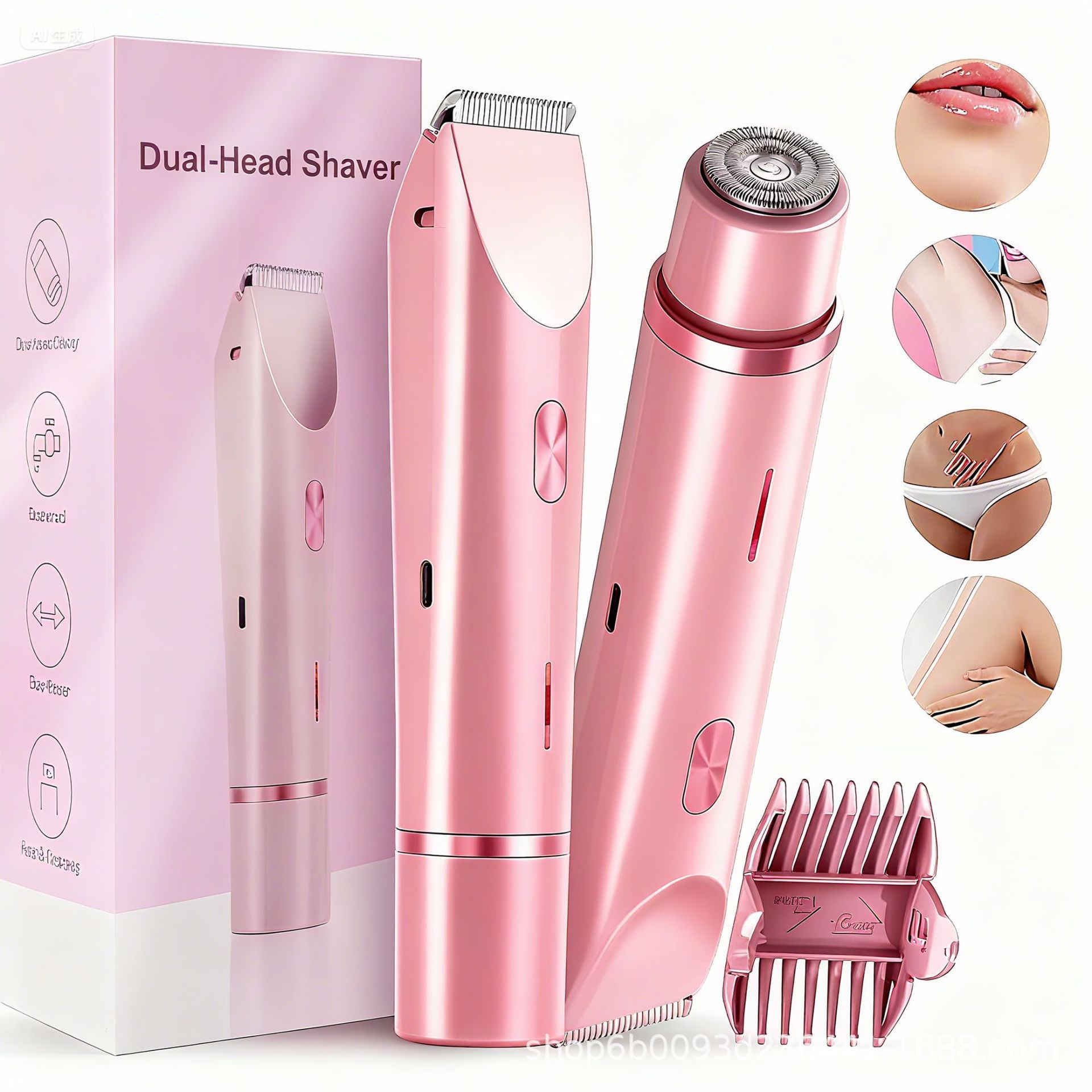 Dual-Head Women's Electric Hair Remover