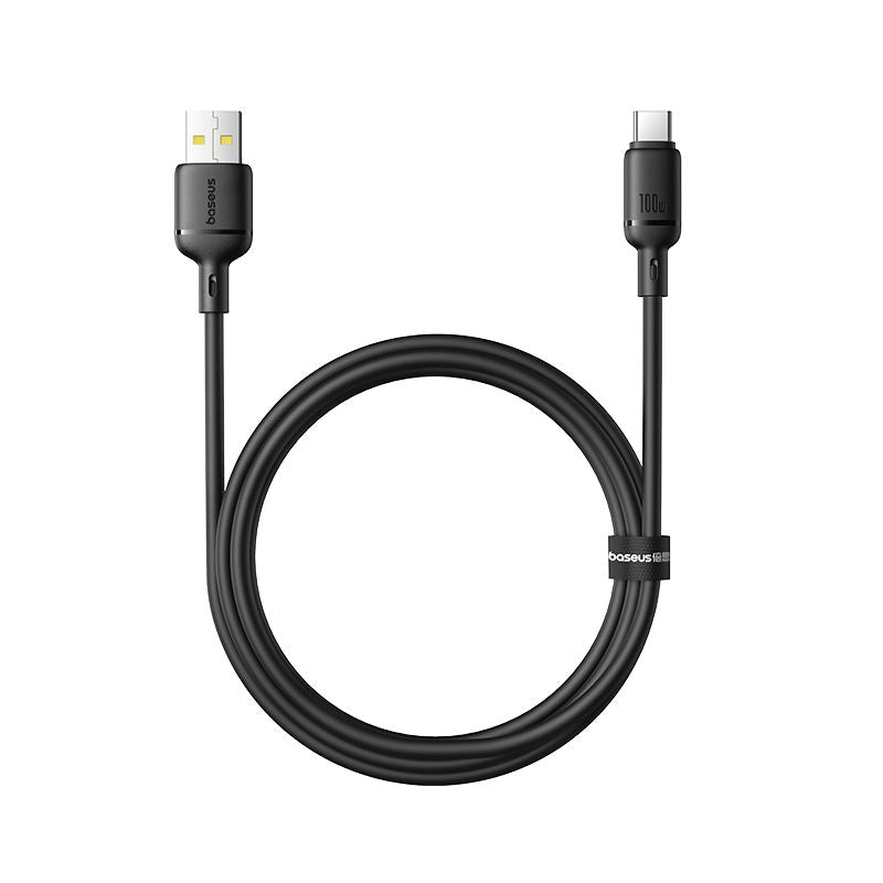 Baseus Silky Series Fast Charging Cable Usb To Type-C 100W 1m, Black, P10377703113-00