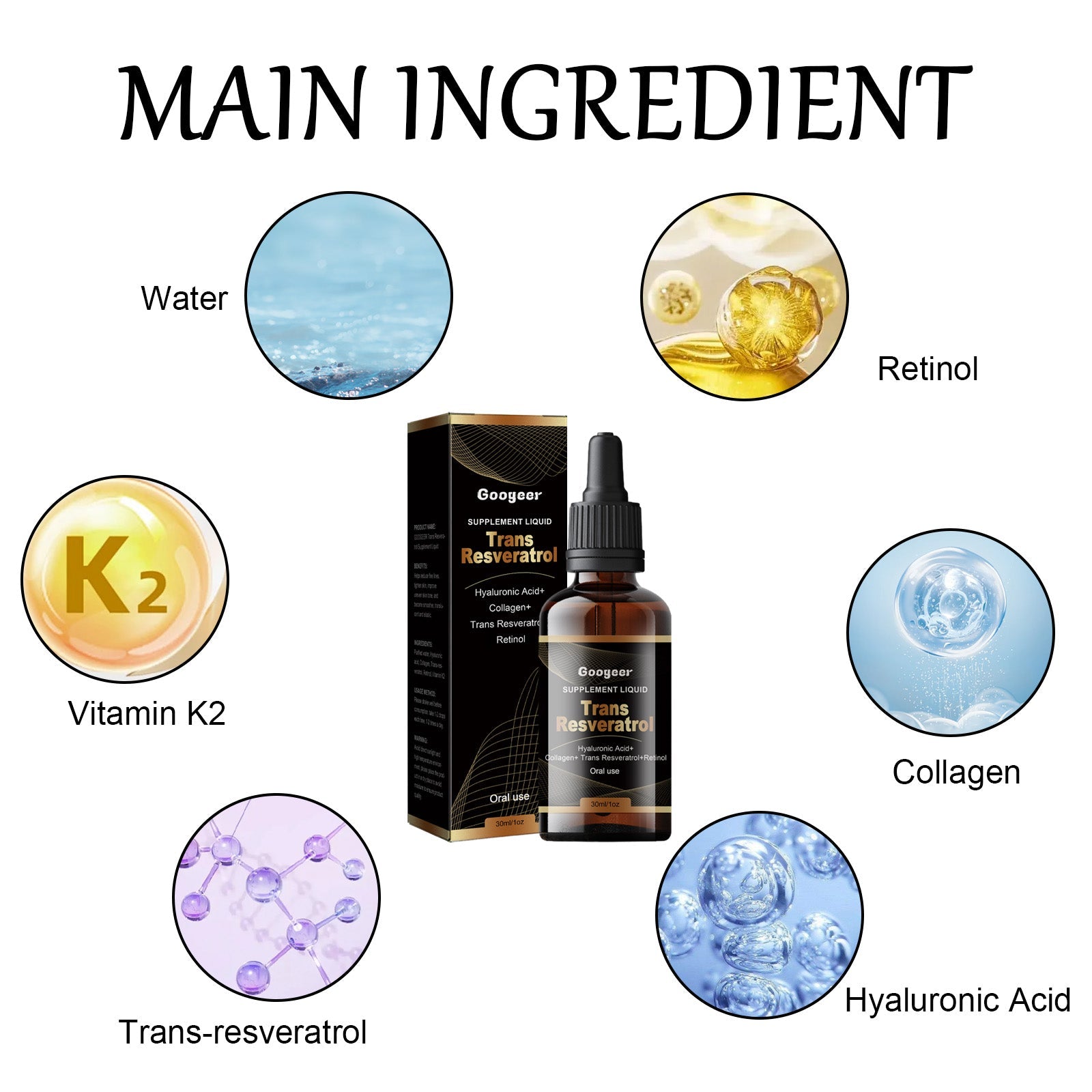 Glow Naturally with Anti-Aging Serum, Brighten Skin, Reduce Wrinkles, Hydrate ,30ml