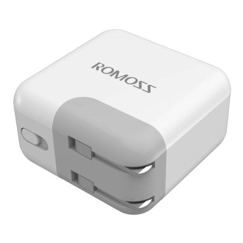 ROMOSS ICHARGER 12S Dual USB Charger White W/UK Plug